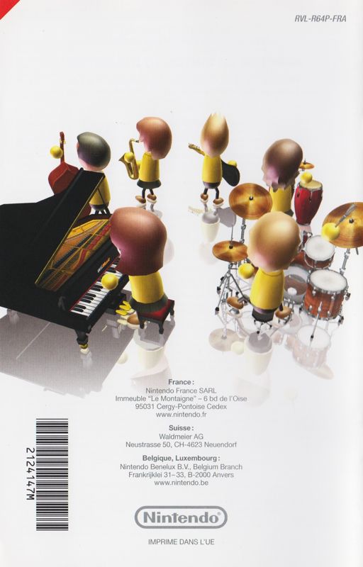 Manual for Wii Music (Wii): Back