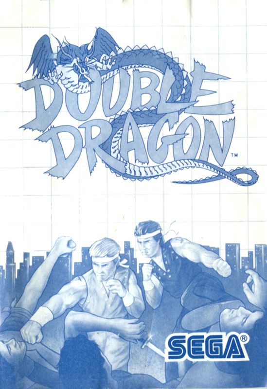 Manual for Double Dragon (SEGA Master System): Instruction Booklet Cover - Front