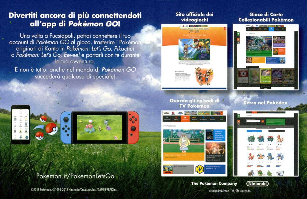 Advertisement for Pokémon: Let's Go, Pikachu! (Nintendo Switch): Booklet - Inside