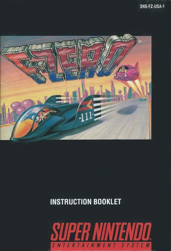 Manual for F-Zero (SNES): Front