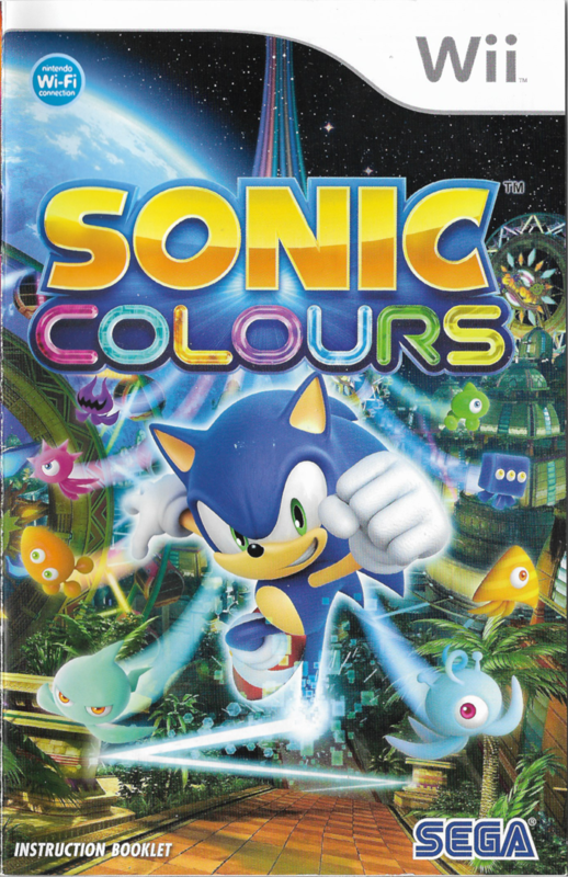 Manual for Sonic Colors (Wii): Front