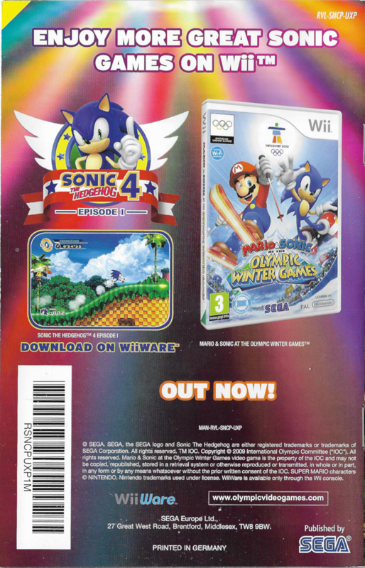 Sonic Colors: Ultimate cover or packaging material - MobyGames