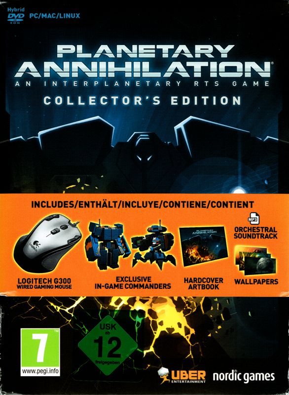 Front Cover for Planetary Annihilation (Collector's Edition) (Linux and Macintosh and Windows): W paper strap