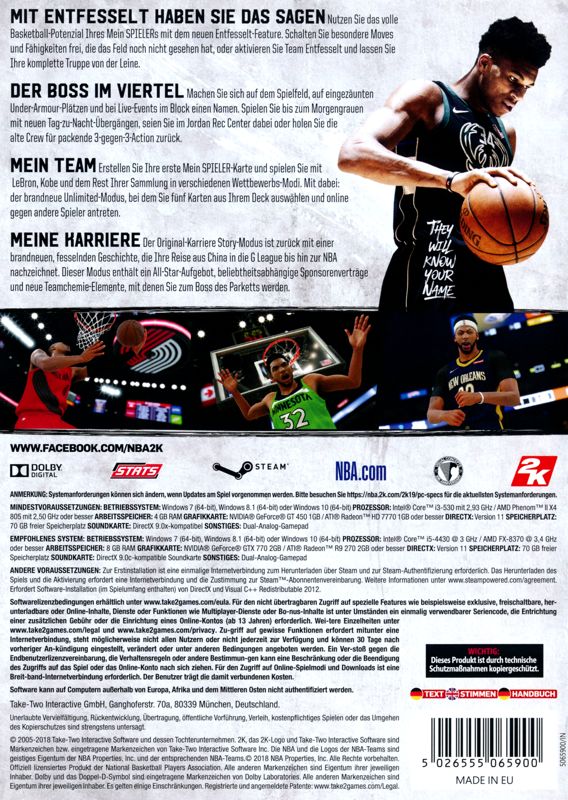 Nba 2k19 back cover on sale