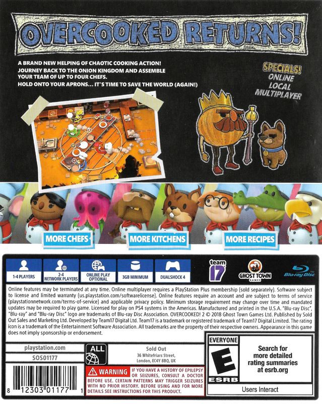 overcooked and overcooked 2 ps4