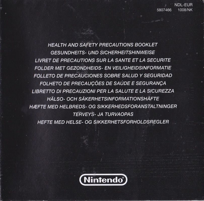 Other for Rhapsody: A Musical Adventure (Nintendo DS): Health & Safety Foldout: Front