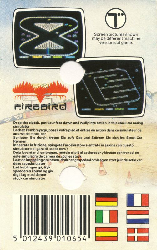 Back Cover for 3D Stock Car Championship (ZX Spectrum)