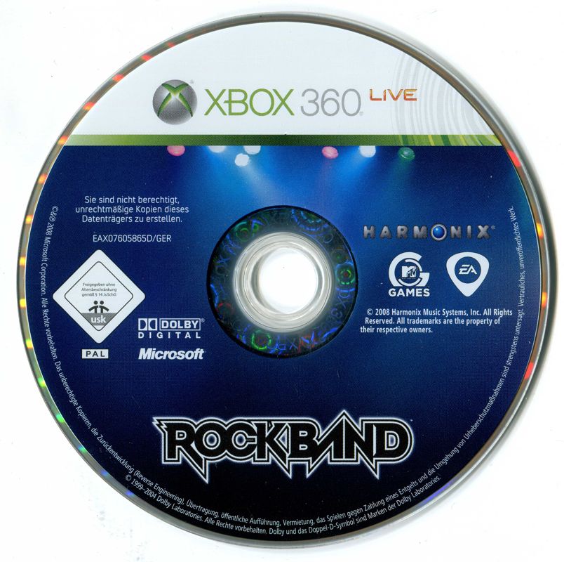 Rock Band cover or packaging material - MobyGames