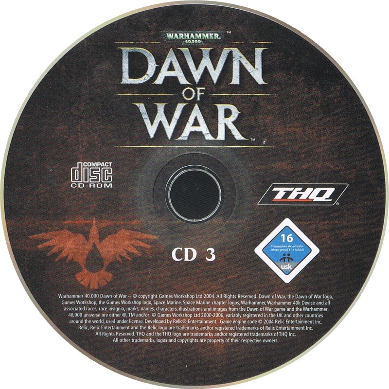 Media for Warhammer 40,000: Dawn of War - Game of the Year (Windows) (Software Pyramide release): Disc 3