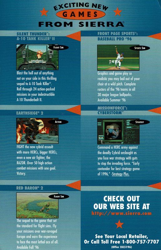 Advertisement for Fast Attack: High Tech Submarine Warfare (DOS): Back