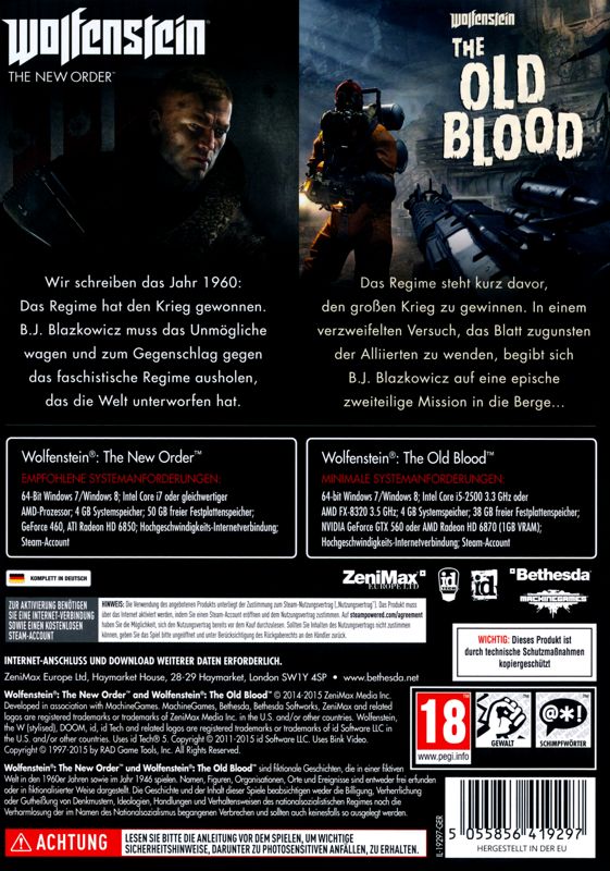 Buy Wolfenstein: The Two Pack Steam