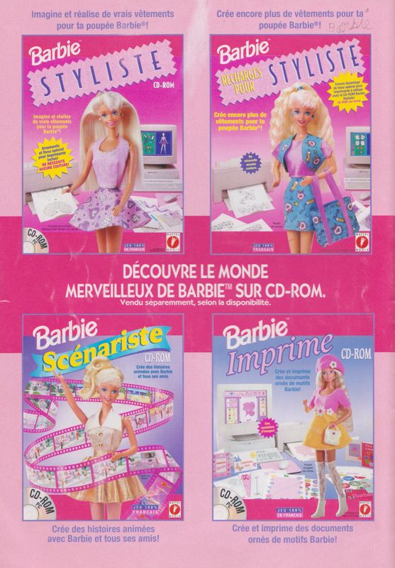 Manual for Magic Fairy Tales: Barbie as Rapunzel (Macintosh and Windows and Windows 3.x): Back