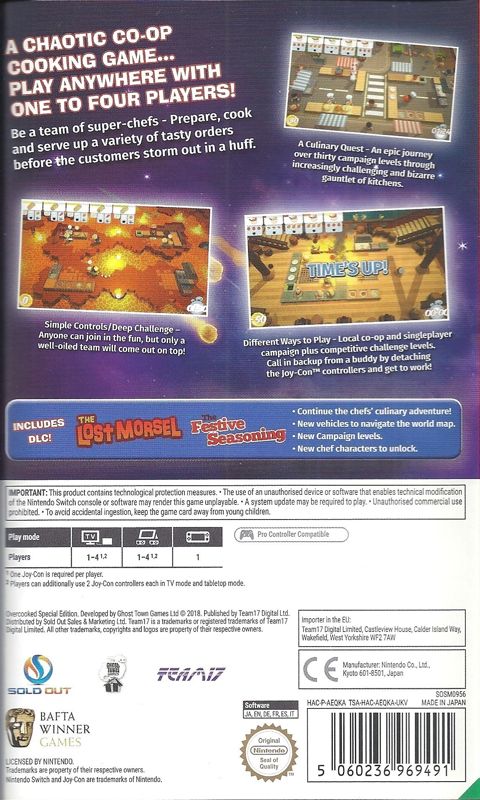 Back Cover for Overcooked! Special Edition (Nintendo Switch)