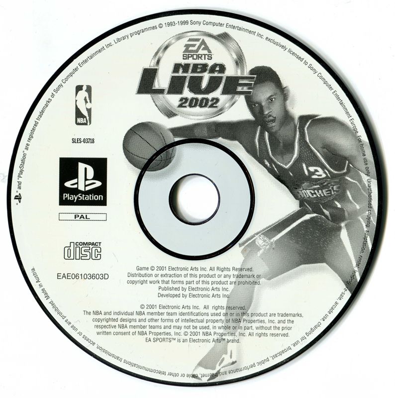 Media for NBA Live 2002 (PlayStation) (Scandinavian release)