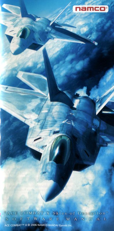 Manual for Ace Combat X: Skies of Deception (PSP): Front