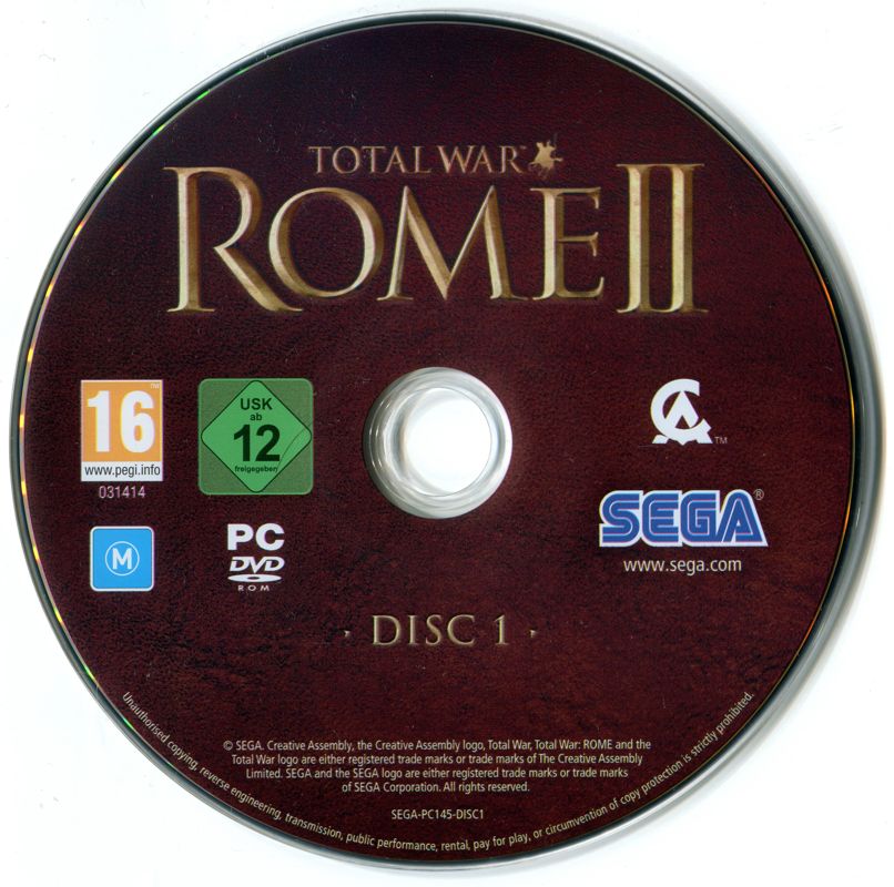 Media for Total War: Rome II (Windows): Disc 1