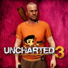 Front Cover for Uncharted 3: Drake's Deception - SD Comic-Con Shirt (Custom Villain) (PlayStation 3) (download release)