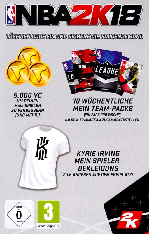 Extras for NBA 2K18 (Windows): Bonus DLC Code - Front