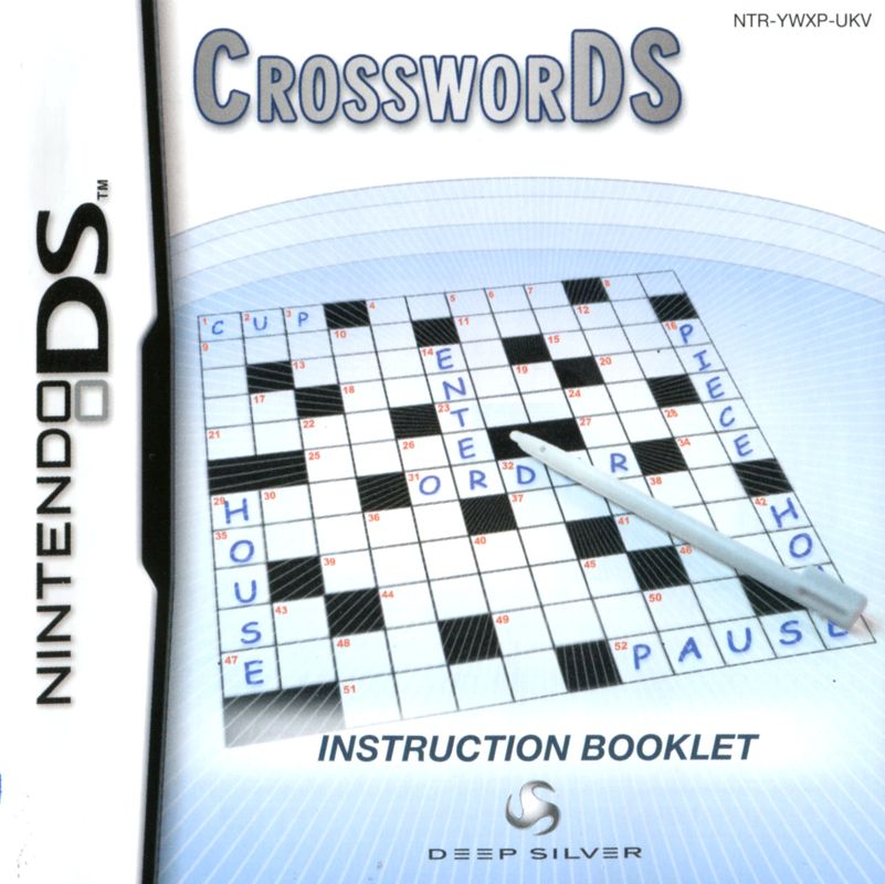 Manual for CrossworDS (Nintendo DS): Front