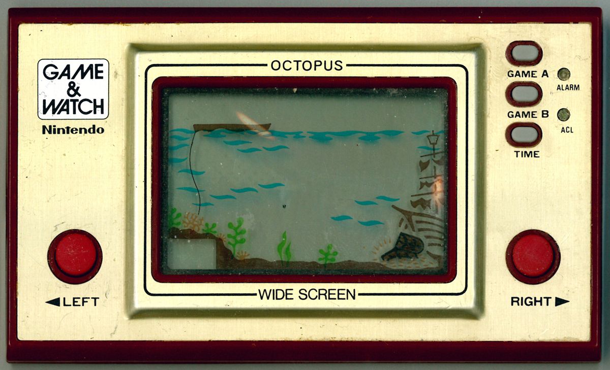 Hardware for Game & Watch Wide Screen: Octopus (Dedicated handheld): Front