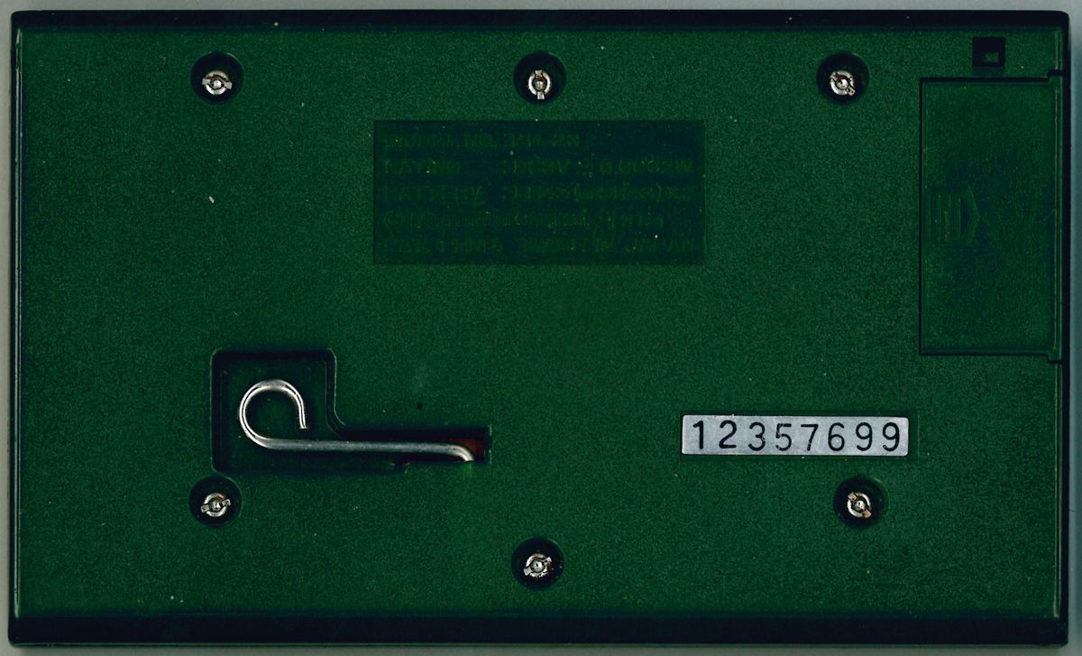 Hardware for Game & Watch Wide Screen: Popeye (Dedicated handheld): Back
