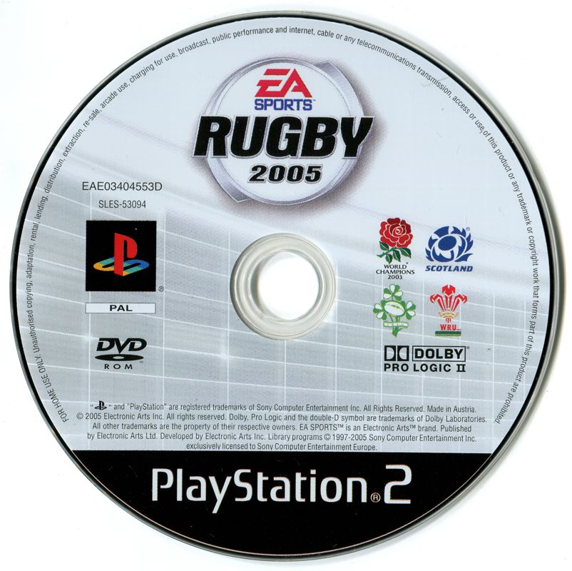 Media for Rugby 2005 (PlayStation 2)