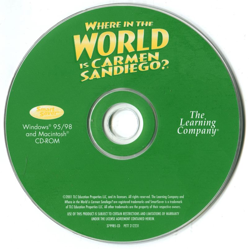 Media for Where in the World is Carmen Sandiego? (CD-ROM) (Windows)