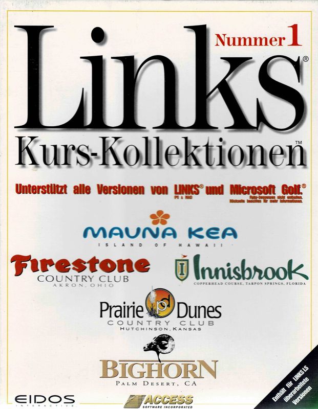 Front Cover for Links: 5-Course Library - Volume 1 (DOS and Macintosh and Windows) (Eidos Interactive release)