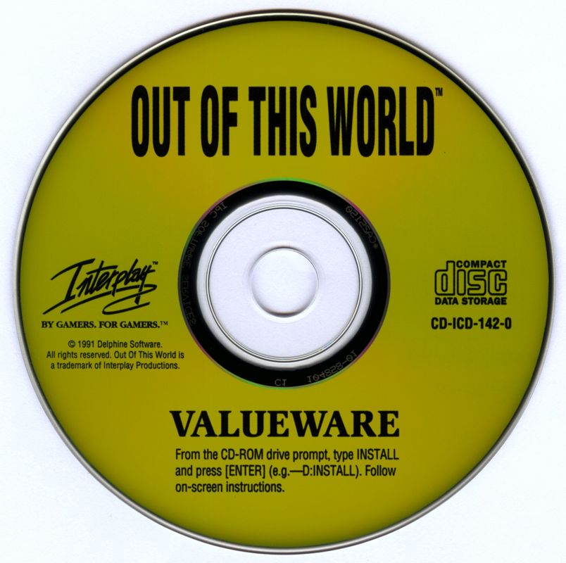 Media for Out of This World (DOS) (Valueware release)