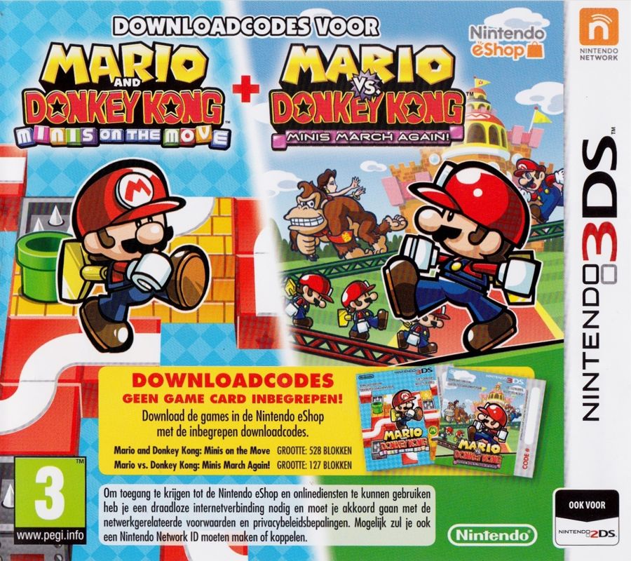 Front Cover for Mario and Donkey Kong: Minis on the Move / Mario vs. Donkey Kong: Minis March Again! (Nintendo 3DS)