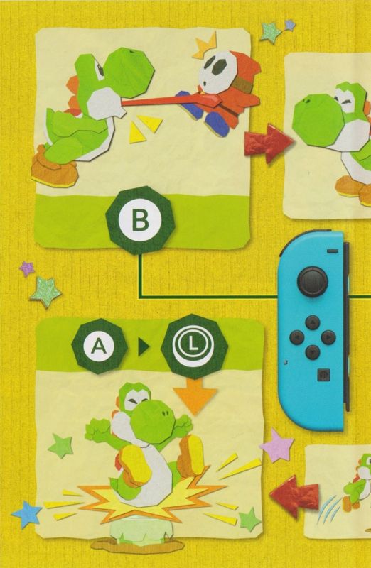 Inside Cover for Yoshi's Crafted World (Nintendo Switch): Left