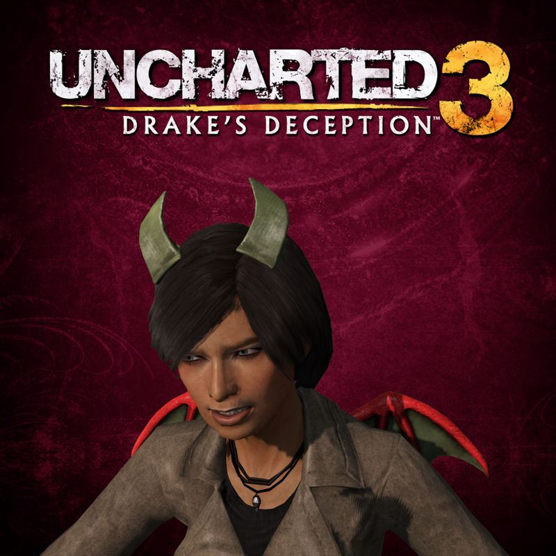 Front Cover for Uncharted 3: Drake's Deception - Chloe Devil Wings and Horns (PlayStation 3) (download release)