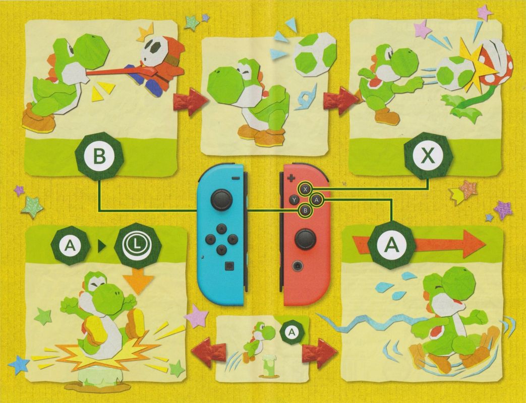 Reference Card for Yoshi's Crafted World (Nintendo Switch): Inside Cover - Complete