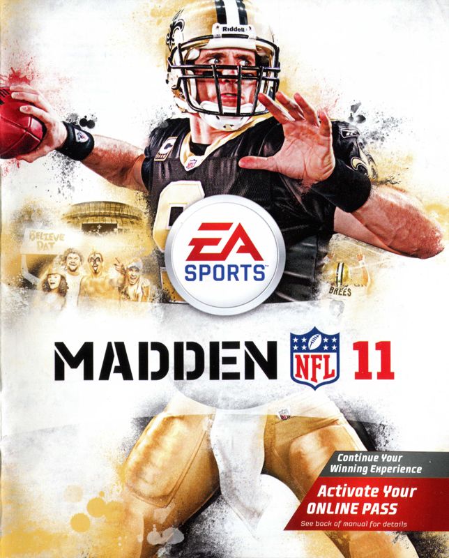 Manual for Madden NFL 11 (PlayStation 3): Front
