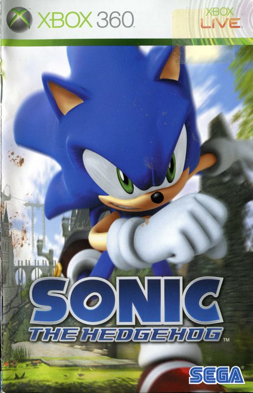 Manual for Sonic the Hedgehog (Xbox 360): Front