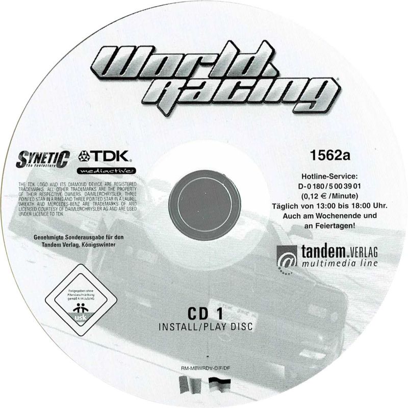 Media for World Racing (Windows) (Tandem Verlag release): Disc 1