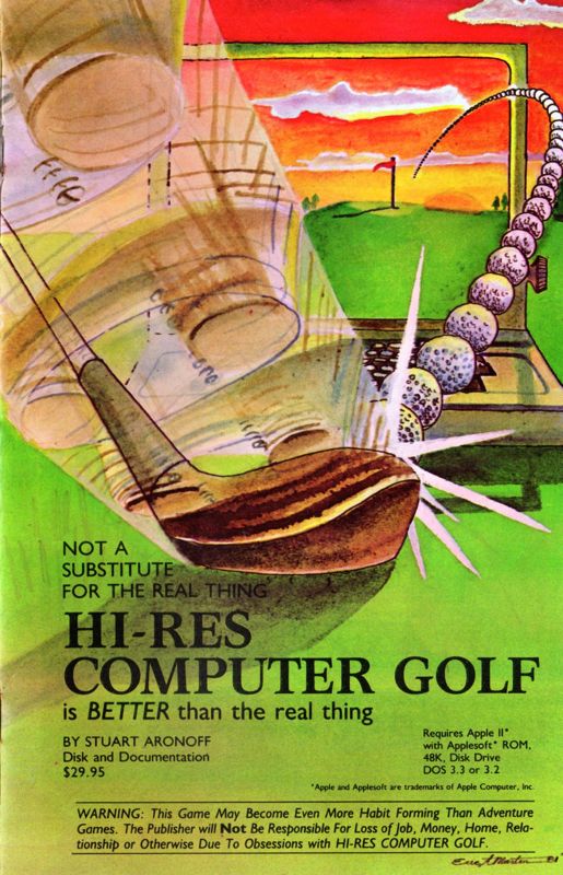 Front Cover for Hi-Res Computer Golf (Apple II)