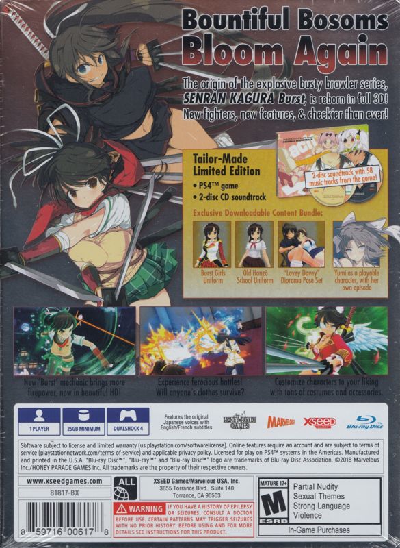 Senran Kagura Burst Re:Newal - At the Seames Limited Edition for  PlayStation 4 