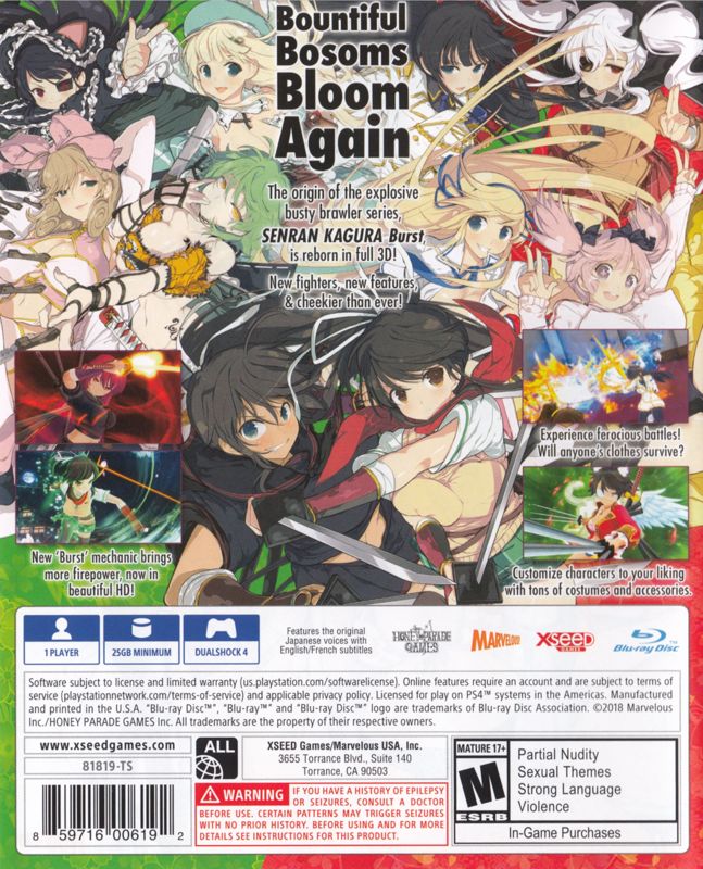 Senran Kagura Burst Re:Newal - At the Seames Limited Edition for  PlayStation 4 