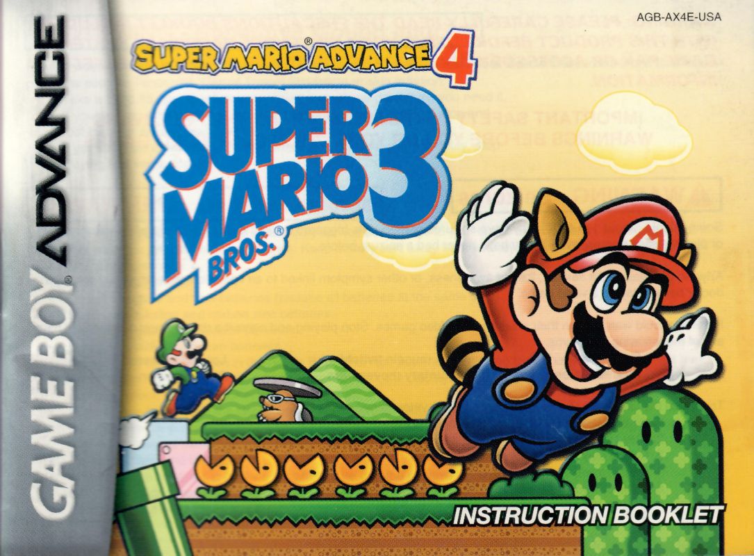 Manual for Super Mario Advance 4: Super Mario Bros. 3 (Game Boy Advance)