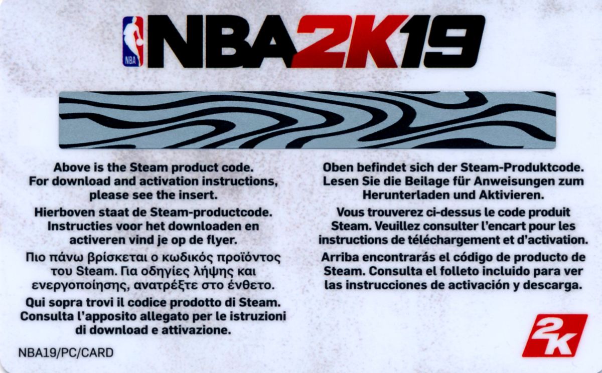 Other for NBA 2K19 (Windows): DLC Card - Back