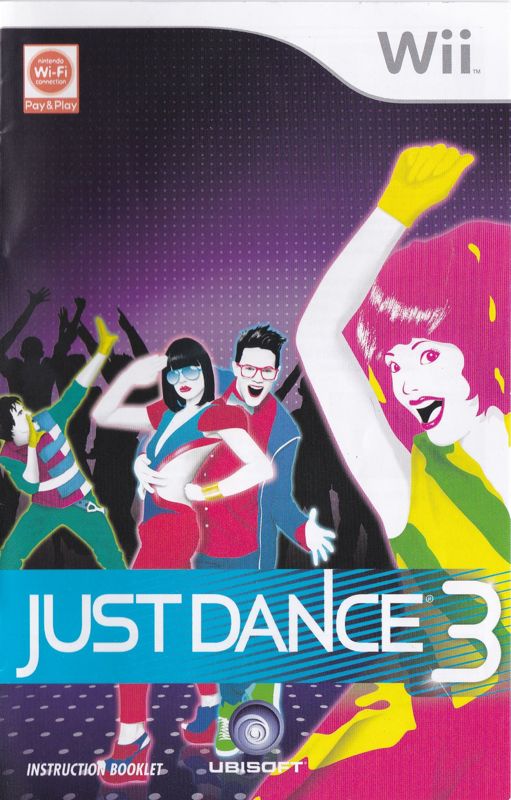 Manual for Just Dance 3 (Wii): Front