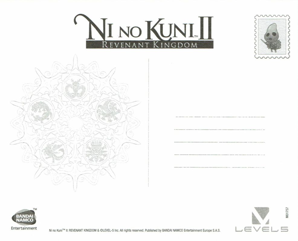 Extras for Ni no Kuni II: Revenant Kingdom (PlayStation 4): Postcard 1 - Back