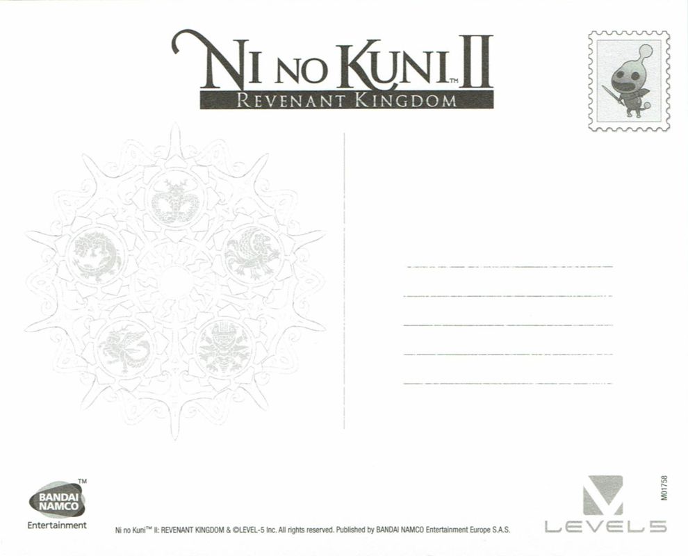 Extras for Ni no Kuni II: Revenant Kingdom (PlayStation 4): Postcard 3 - Back