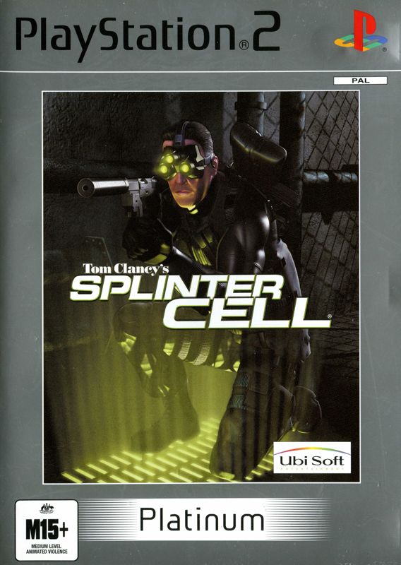 Front Cover for Tom Clancy's Splinter Cell (PlayStation 2) (Platinum release)