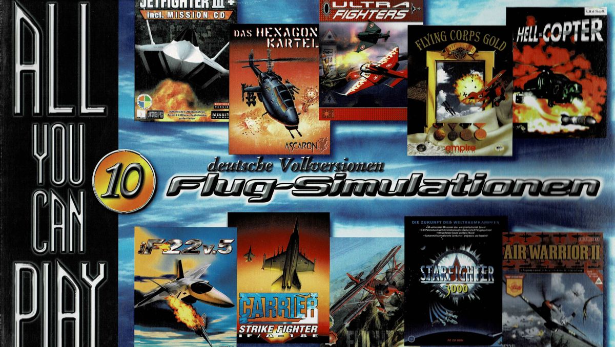 Front Cover for All You Can Play: 10 Flug-Simulationen (DOS and Windows)