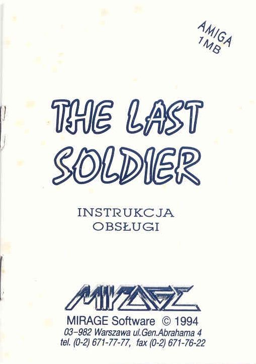 Manual for The Last Soldier (Amiga)