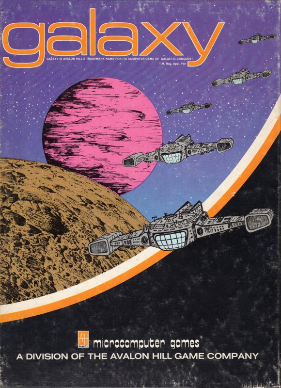 Front Cover for Galaxy (Apple II and Atari 8-bit) (Flippy Disk release): Galaxy box front cover from Apple II / Atari 8-bit version