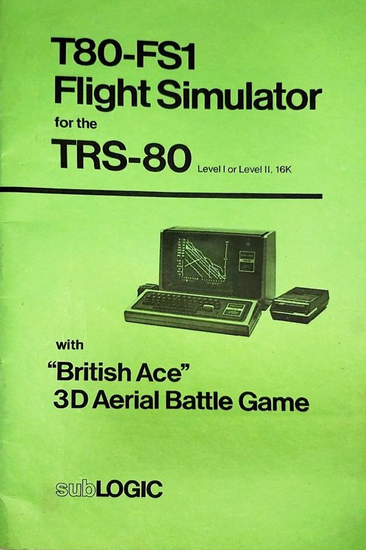 Manual for Flight Simulator (TRS-80) (First edition): Front cover