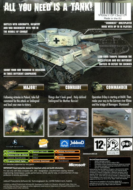 Back Cover for First Battalion (Xbox)